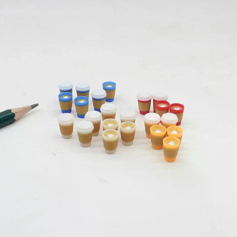 4 قطعة 1/12 دمية مصغرة عقد لاتيه فنجان القهوة المشروبات الصغيرة نموذج ل بيت الدمية اكسسوارات الديكور التظاهر اللعب اللعب هدية #5