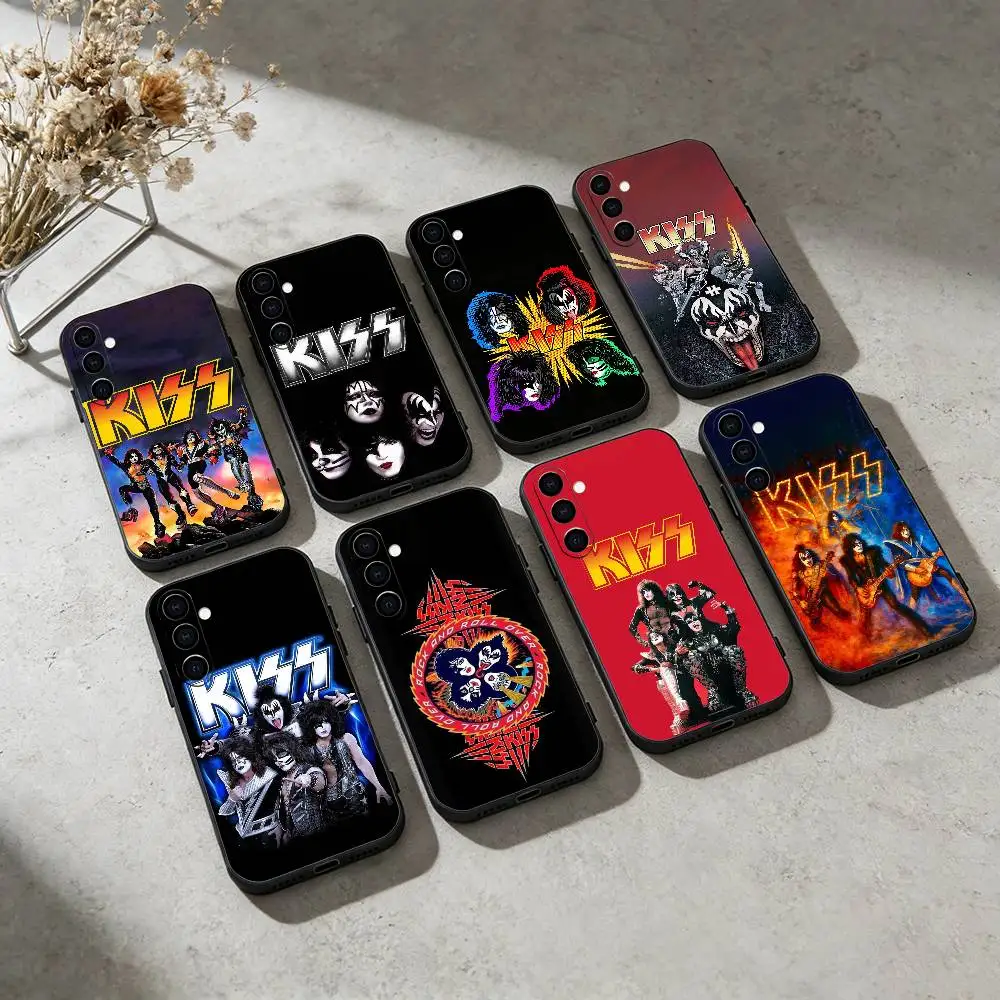 Band Rock Kiss Phone Case For Samsung Galaxy A91,80,73,72 ,71,53,52,32 ,31,22,21s,20,Soft Black Case