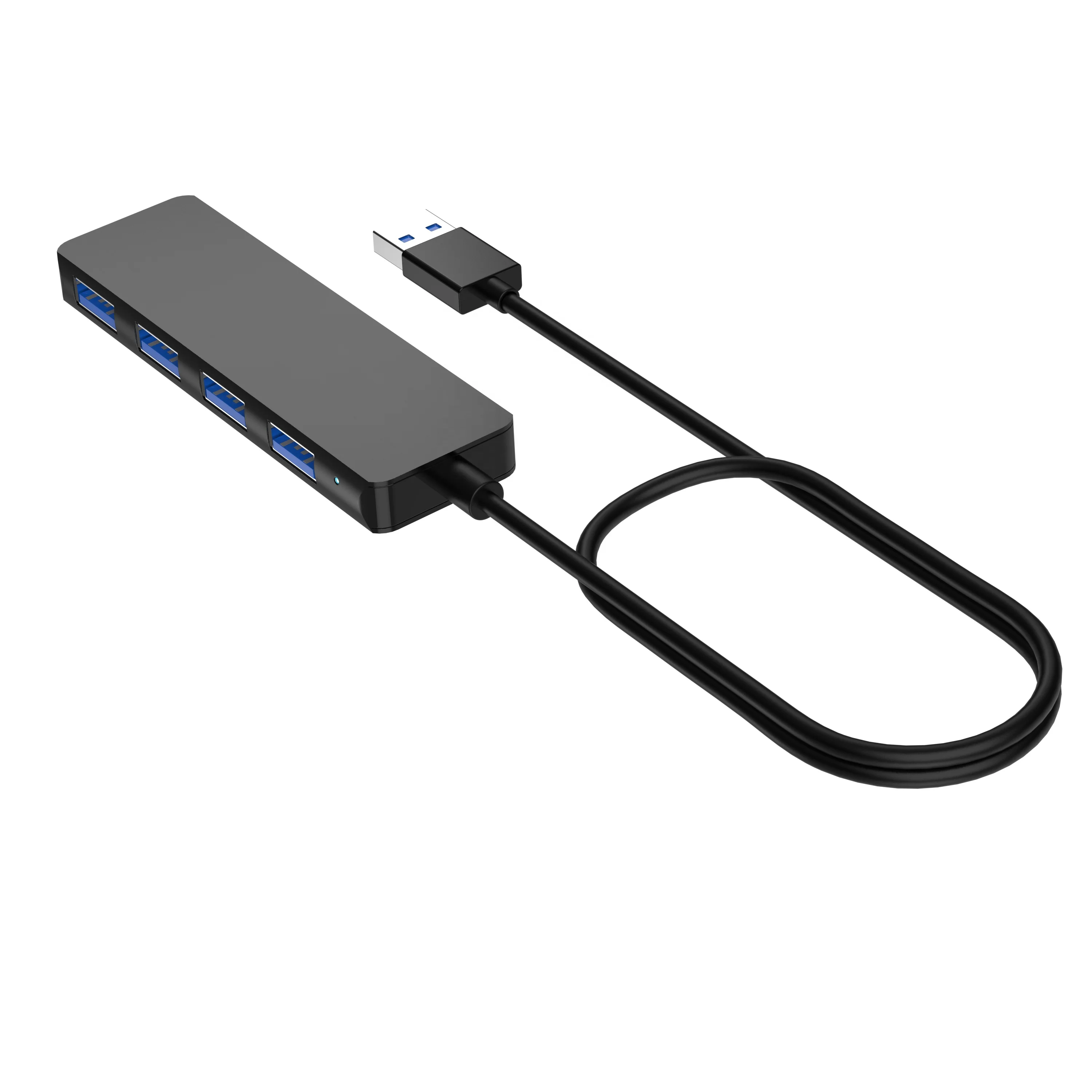 4-Port USB 3.0 Hub Adapter with 5Gbps High-Speed Data Transfer, Expand Laptop/PC USB-A Ports for Keyboard, Mouse, Storage