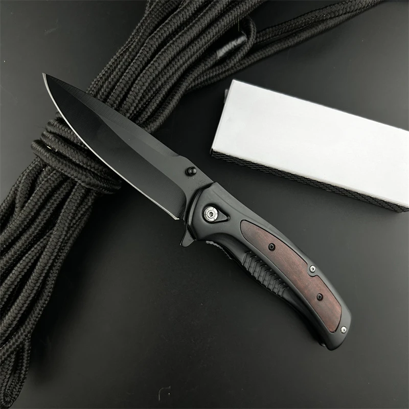 

EDC Outdoor DA315 Pocket Folding Kinfe 7Cr13Mov Blade 420 Steel Wood Handle Hunting Survival Camping Hunting Multitool