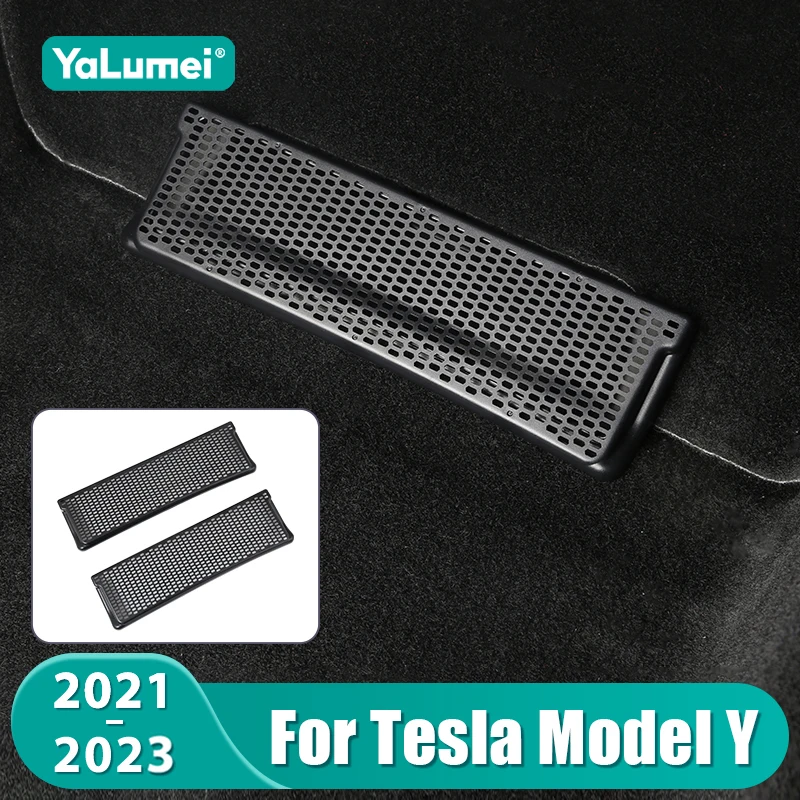 For Tesla Model Y 2021 2022 2023 Car Rear Seat Under Air Vent Duct Outlet Cover Shell Accessories