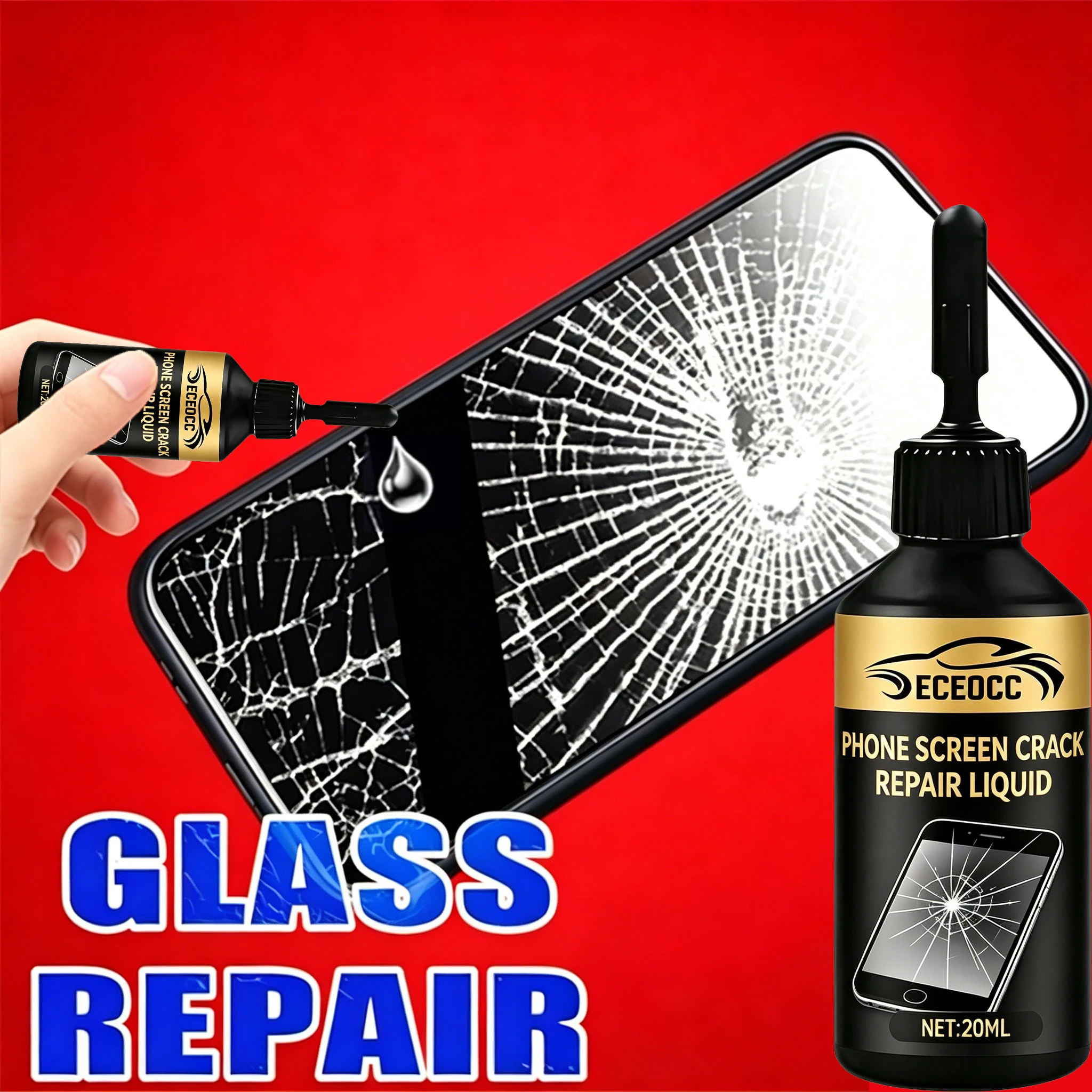 15-Minuten-Schnellreparatur-Set für Handybildschirme Sparen Sie über 200 € DIY-Werkzeug zur Wiederherstellung von kaputtem Glas Keine professionellen Werkzeuge erforderlich