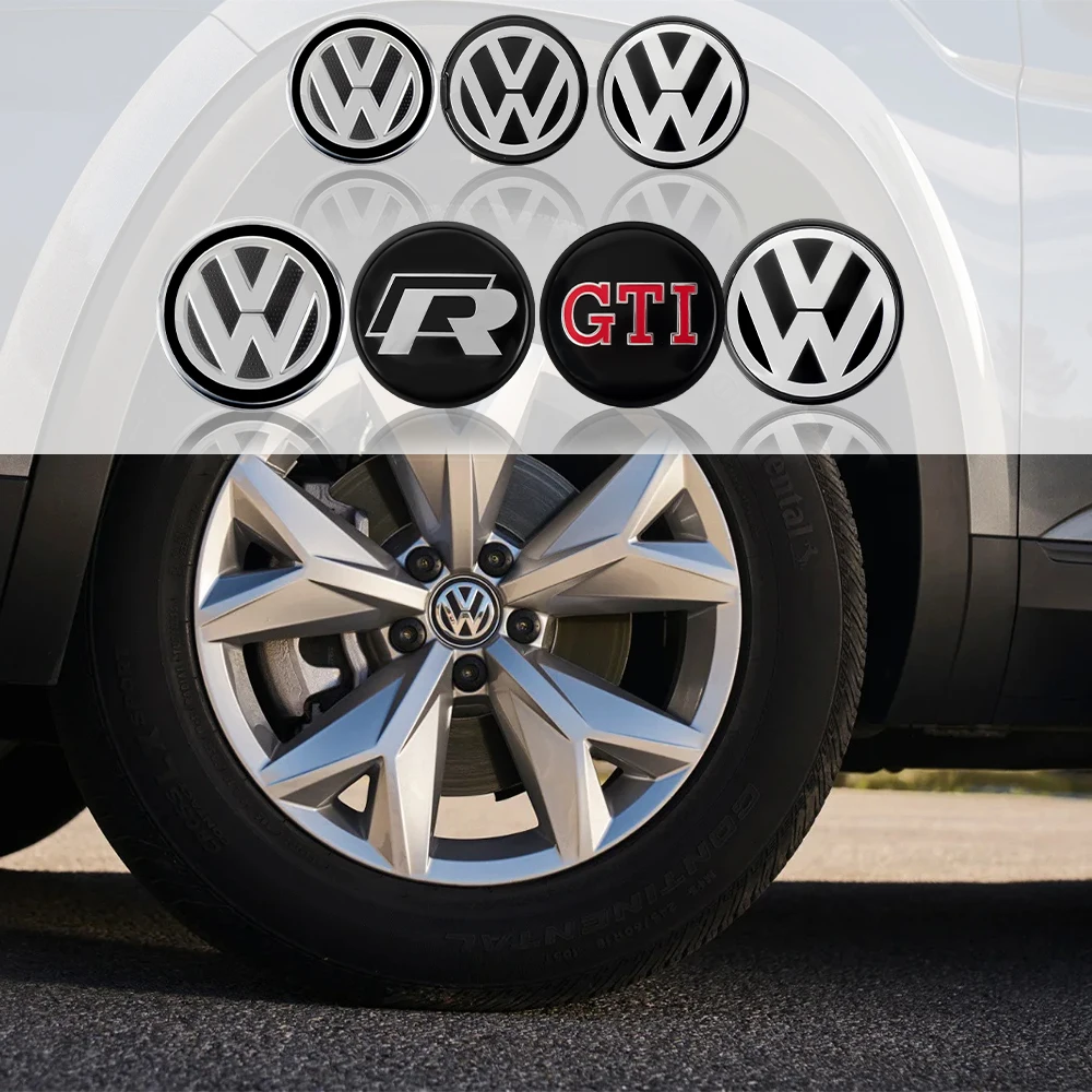 4pcs 56/65/66mm Car Wheel Center Cover Hub Caps Badge Auto Accessorie For Volkswagen VW R GTI Golf Polo Beetle Touareg Passat