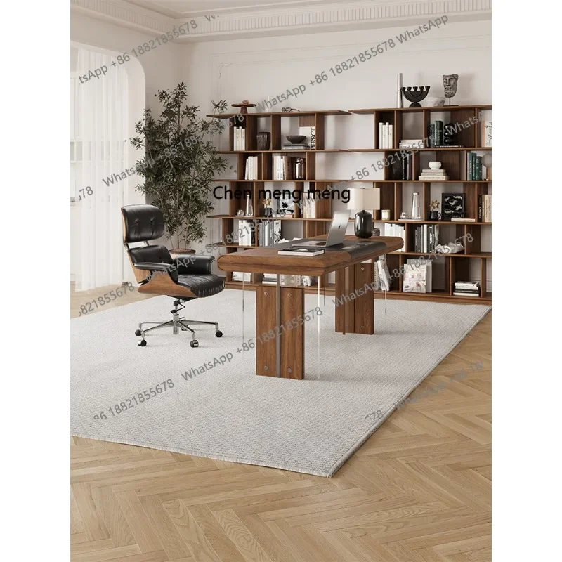 High-end acrylic light luxury study desk simple modern home living room computer desk