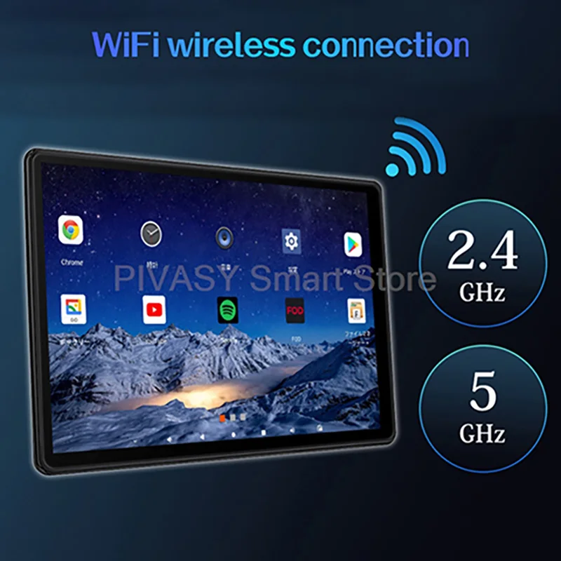 Portable Mini TV 14" Car Headrest Monitor Display IPS Android 2G+32G HD Touch Screen WIFI Car Rear Seat Movie Music Video Player