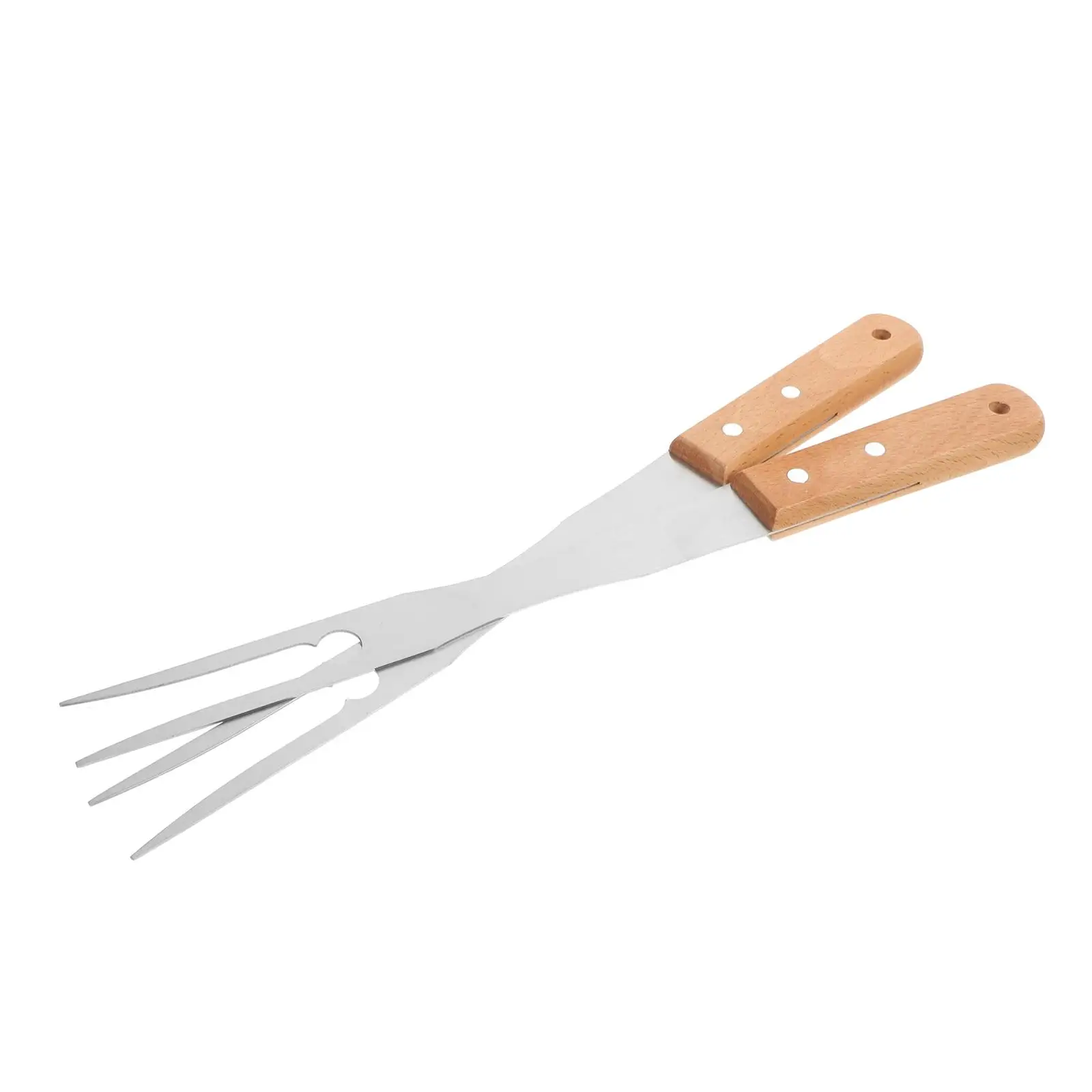 

2 Pcs Fish Sticks Fondue Forks Camp Fire Foley Extendable Joke Carving Bbq Spoon