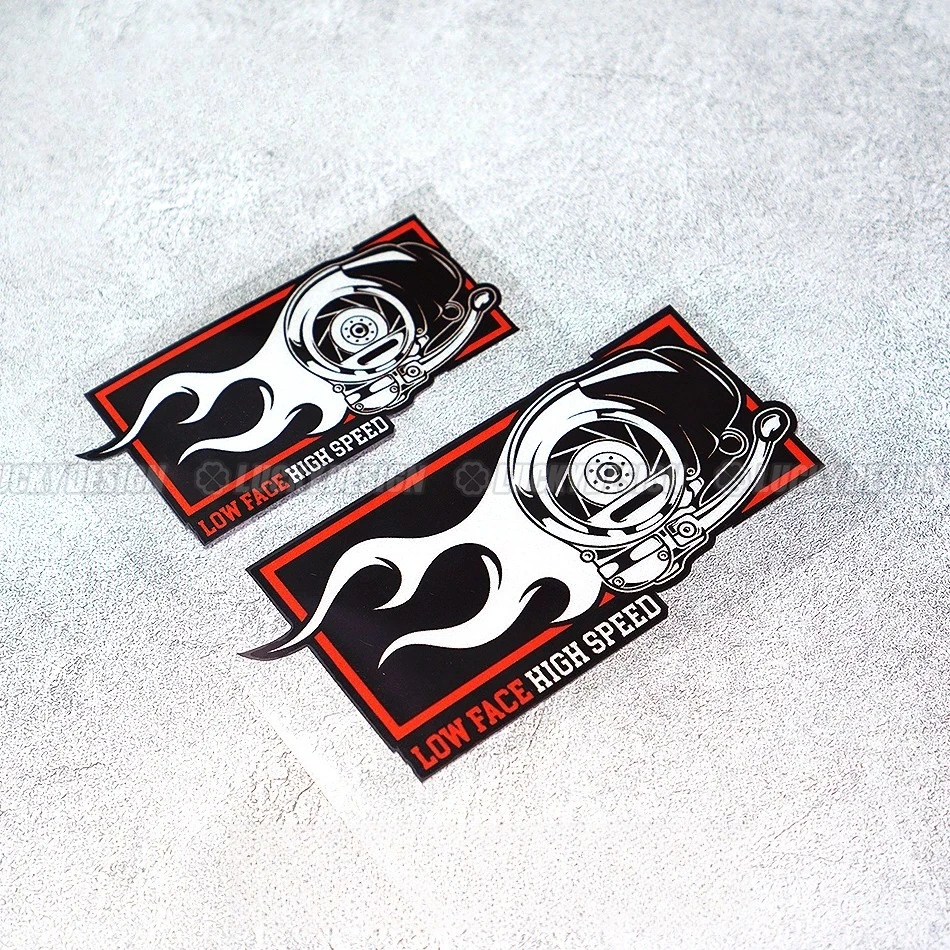 Reflective Vinyl Decals High Speed Turbo Graphic, Decor Stickers for Modified Automobile Body