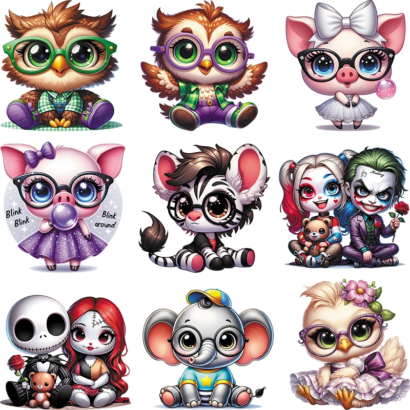 קריקטורה חמודה תינוקות ברזל תינוקות על העברות dtf מוכן ללחוץ טלאים עבור ילדים בגדים העברת חום מדבקות