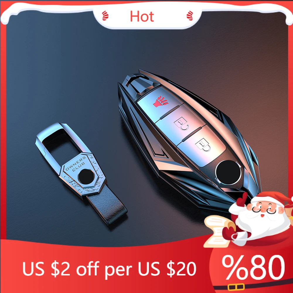 

Hot Zinc Alloy Car key cover case For nissan juke leaf micra k12 note patrol qashqai j11 j10 tiida versa x-tra Interior Stickers
