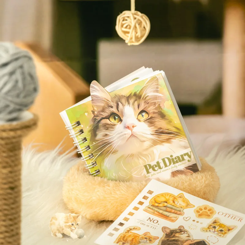 

1 упаковка, 20 листов, серия наклеек для дневника, нечетные спиральные наклейки с тематикой домашних животных для тетрадей, планировщиков и скрапбукинга