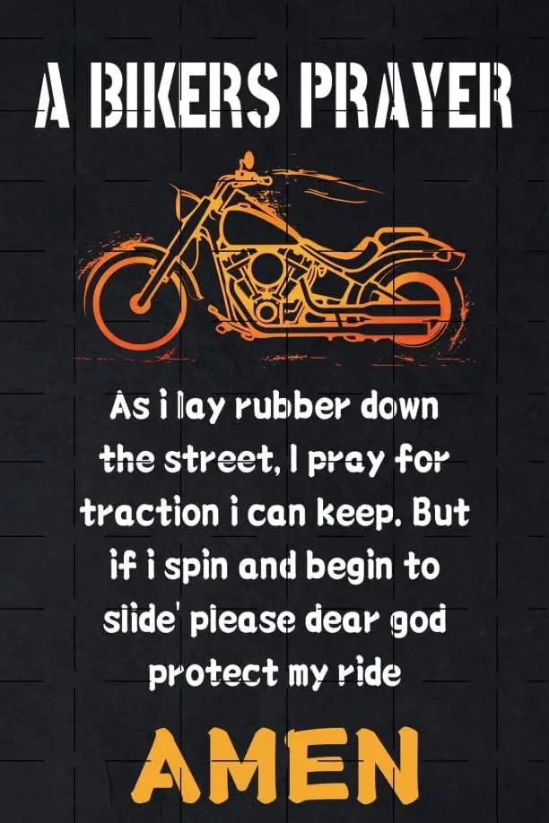 Vintage Decor A Bikers Prayer & Motorcycle Metal Tin Sign Vintage Chic Art Decoration Motorcycle Decoration Poster Wine Bar sign
