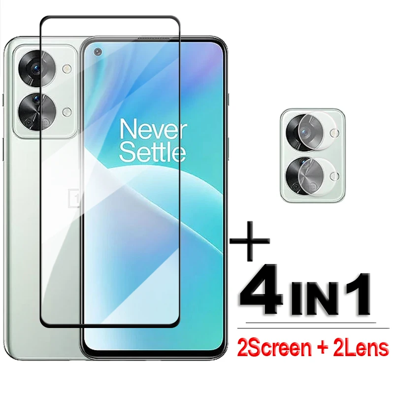 4in1 For OnePlus Nord 2T Glass 2.5D Full Cover Screen Protector OnePlus Nord 2T 5G Tempered Glass Nord 2T Lens Film 6.43 inch