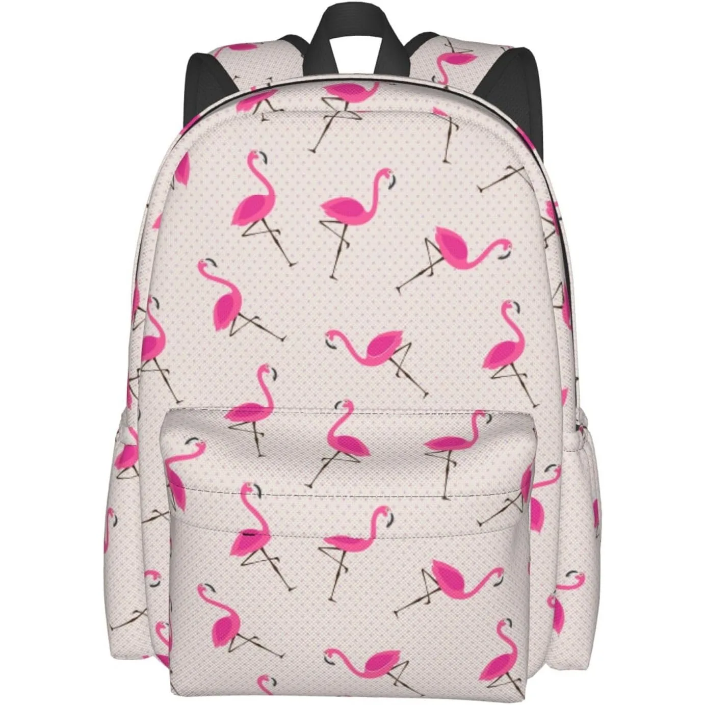 

Flamingos Print Laptop Backpack For Men Women, Lightweight Daypack Bookbag For Daily Commutes Business Travel Hiking
