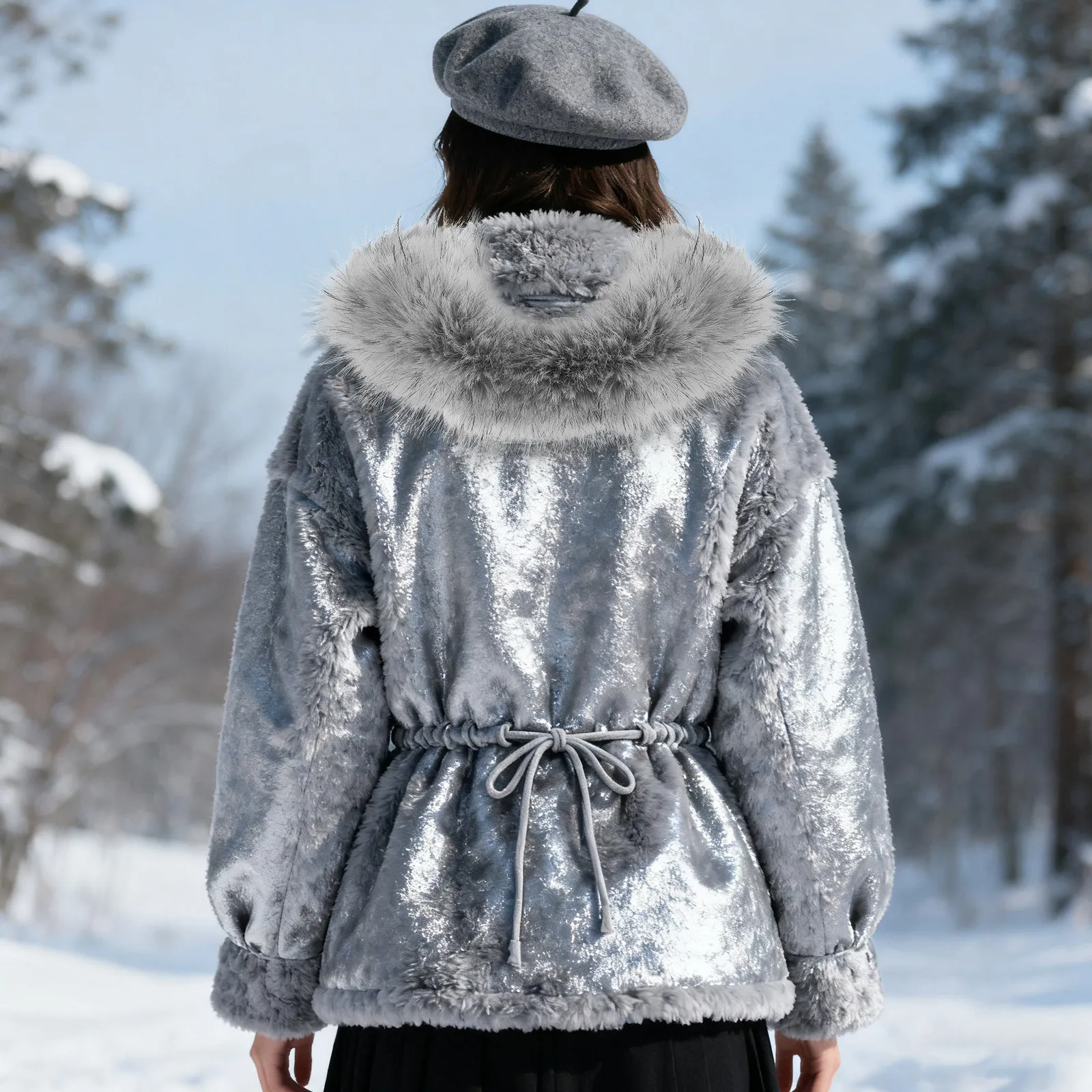 

Down Jacket Collar Detachable Soft Shawl Collar Lightweight Warm Winter Costume Accessories 31x4.7 Long Scarf Wrap