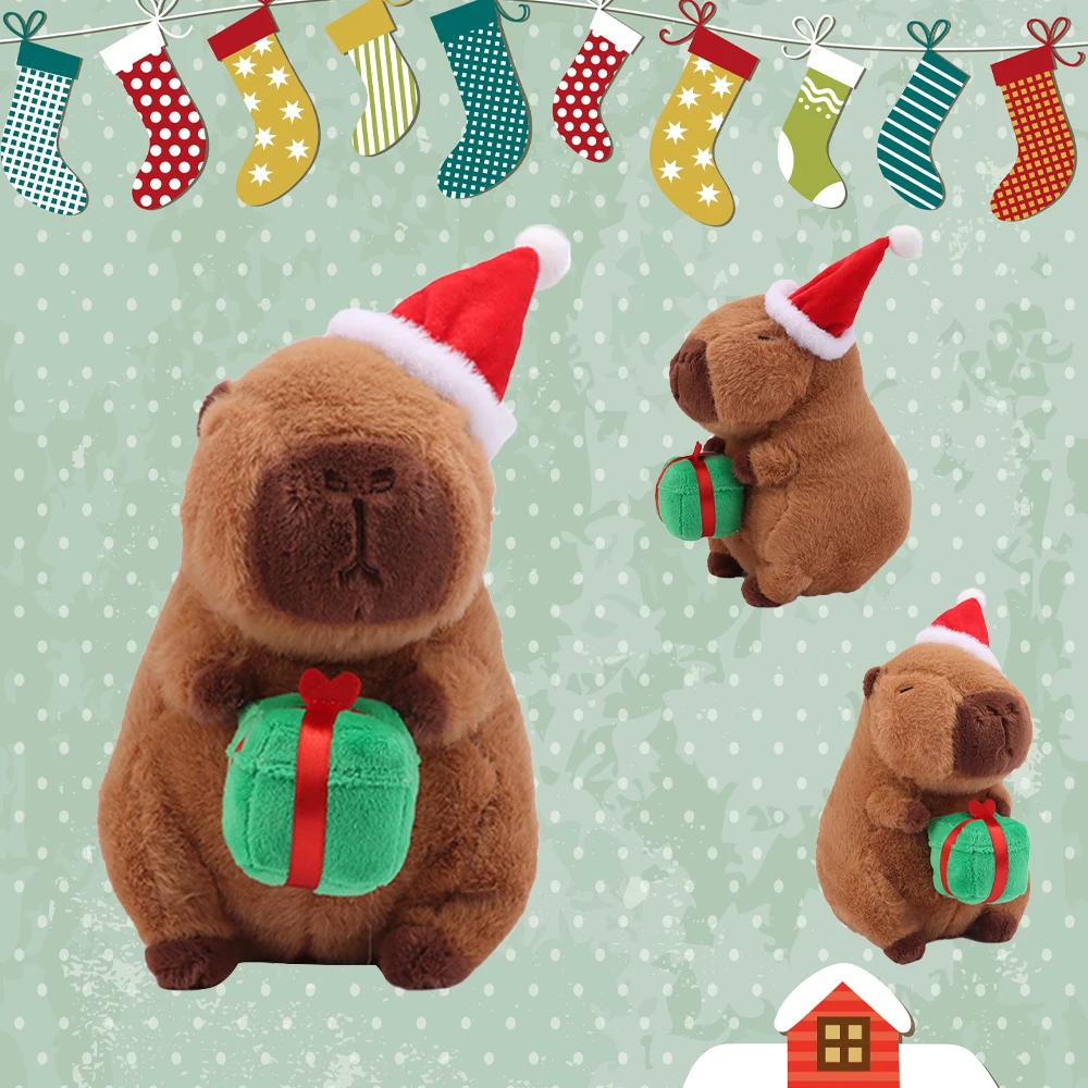 

22 см Kawaii Рождество Капибала плюшевые игрушки фильм мягкие игрушки для детей подарки на день рождения Рождественское украшение комнаты