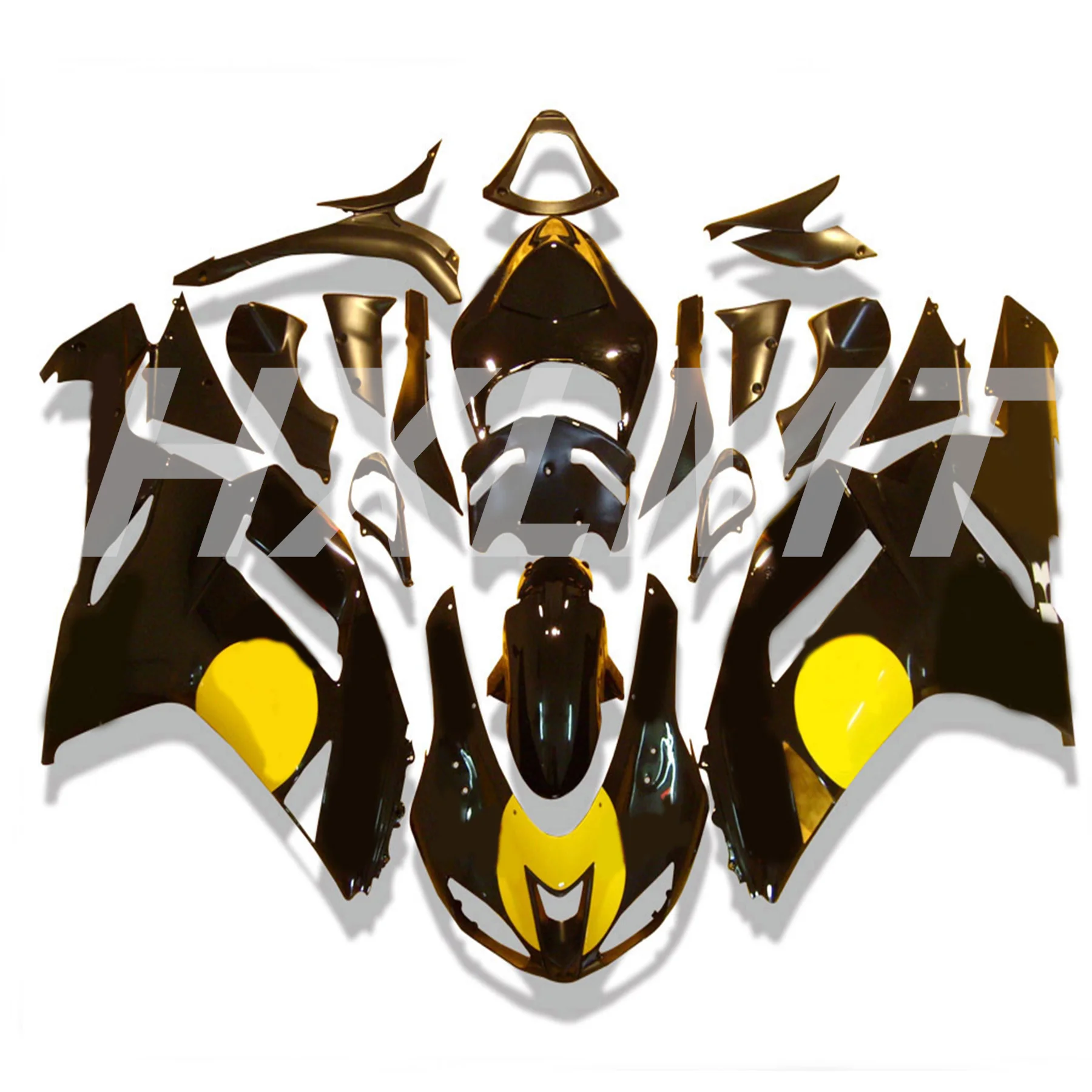 

Popular Motorcycle Fairing Kit Suitable For KAWASAKI ZX-6R 07-08 Years 6R Ninja ZX6R 636 2007 2008 Fairing Black Yellow Bodywork