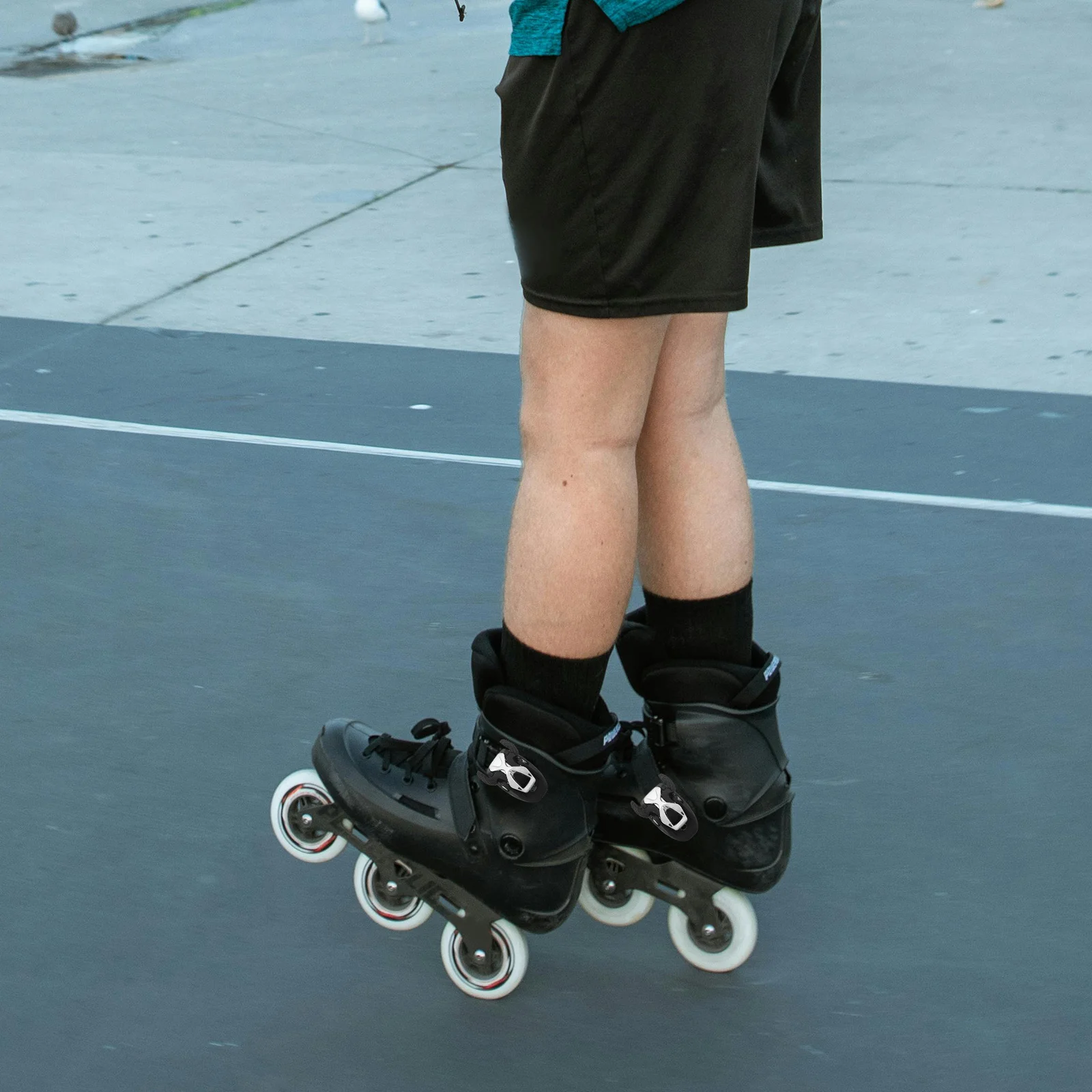 2 قطعة مشبك تزلُّج اكسسوارات ربط مستقرة منع تخفيف الاستخدام على المدى الطويل للمتزلجين العالمي الأسطوانة تزلج أبازيم