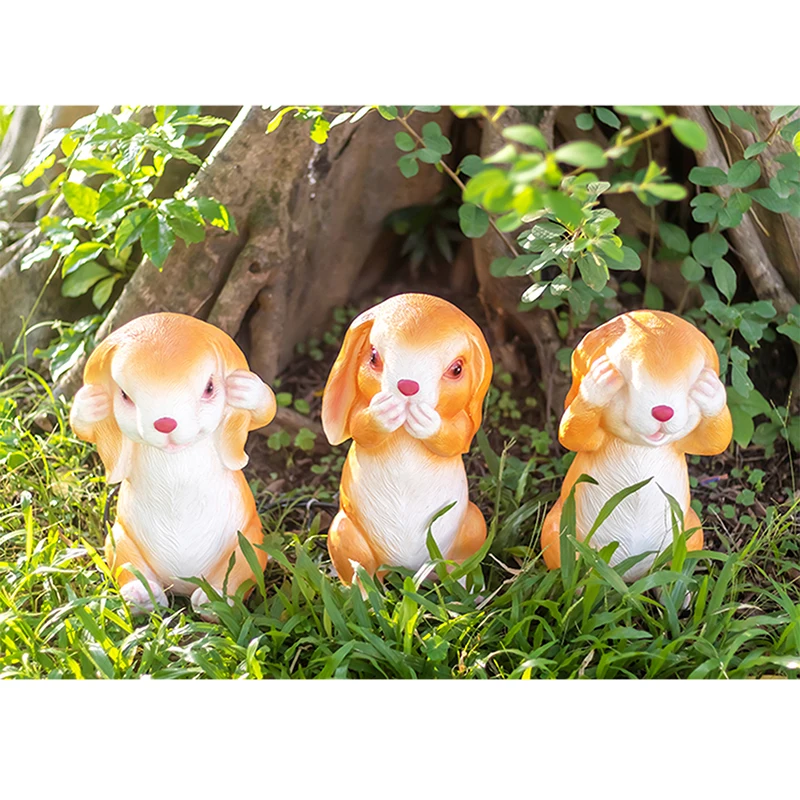 Modern Creative Personality Outdoor Landscape Animal Lawn Lights Garden Layout Courtyard Led Cute Rabbit Lights White Orange