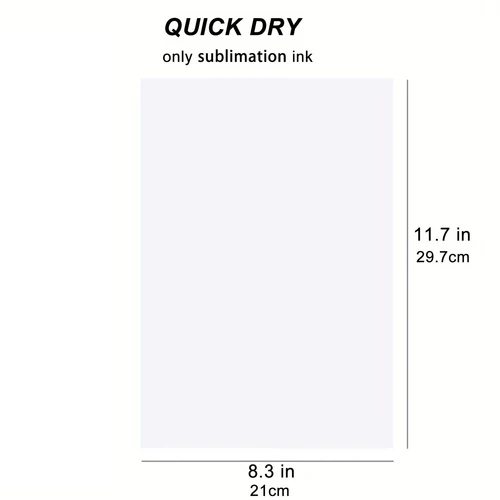 Imagen 2 del producto 100 hojas de papel de sublimación para impresoras A4, 8,3 x 11,7 pulgadas, 105 g/m2 para impresora de inyección de tinta, papel de sublimación de transferencia de calor