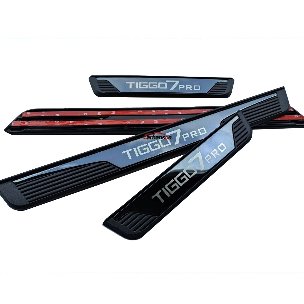 For Chery Tiggo 7 Pro 2020 2021 2022 2023 2024 Car Door Sill Pedal Protector Scuff Plate Thresholds Accessories Stickers Trim