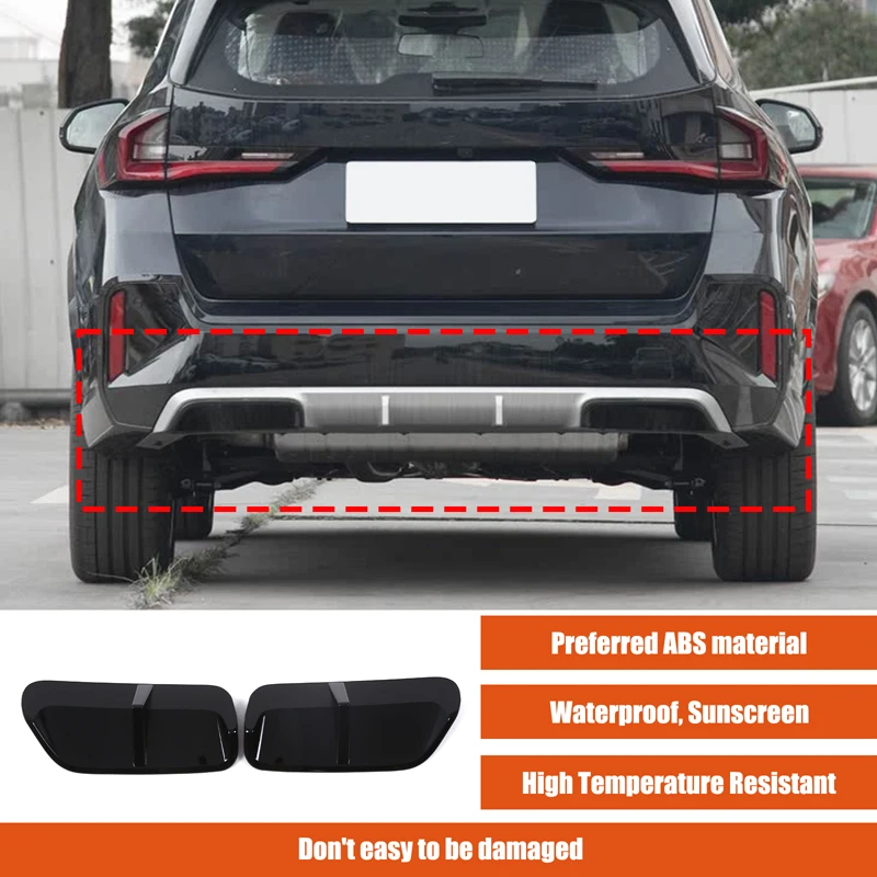 

ABS автомобильный задний бампер, спойлеры для горла, рамка, наклейка для BMW X1 U11 2023 2024 2025 + автомобильные аксессуары