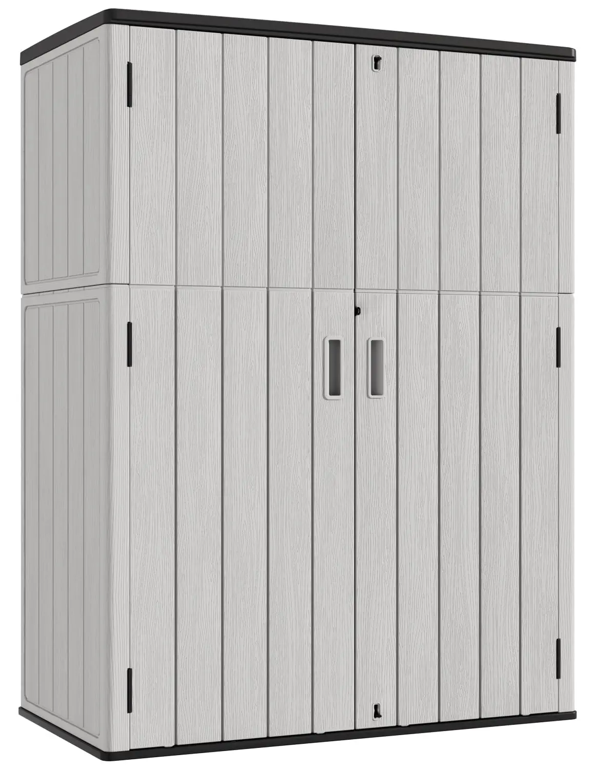Outdoor Vertical Storage Shed 57 Cu.ft Waterproof Resin Cabinet Lockable for Garden Patio Backyard, Customized