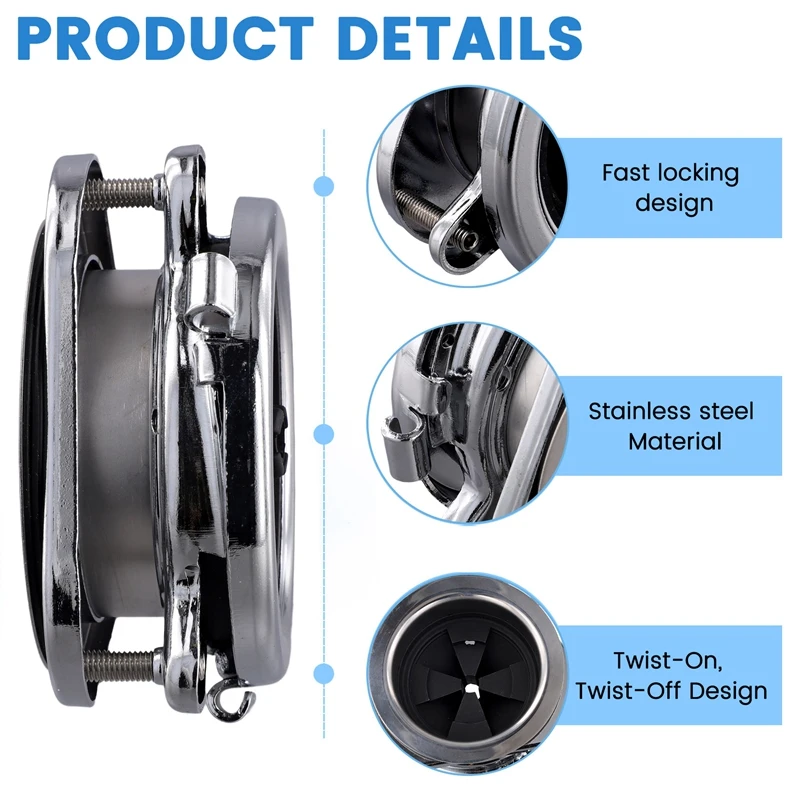 شفة التخلص من القمامة شفة التخلص من القمامة، حوض التخلص من القمامة 3 مسامير تركيب 3 45659 بالوعة