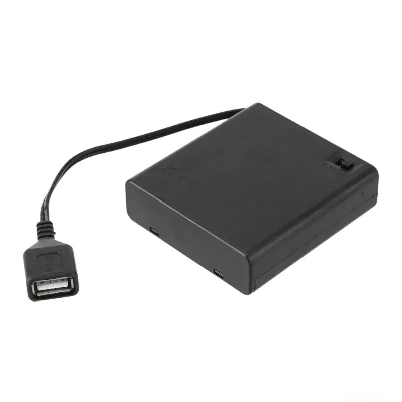 E56B AA Battery Box 2/3/4/6/8 Slot AA Battery Storage Case with Cover Switches