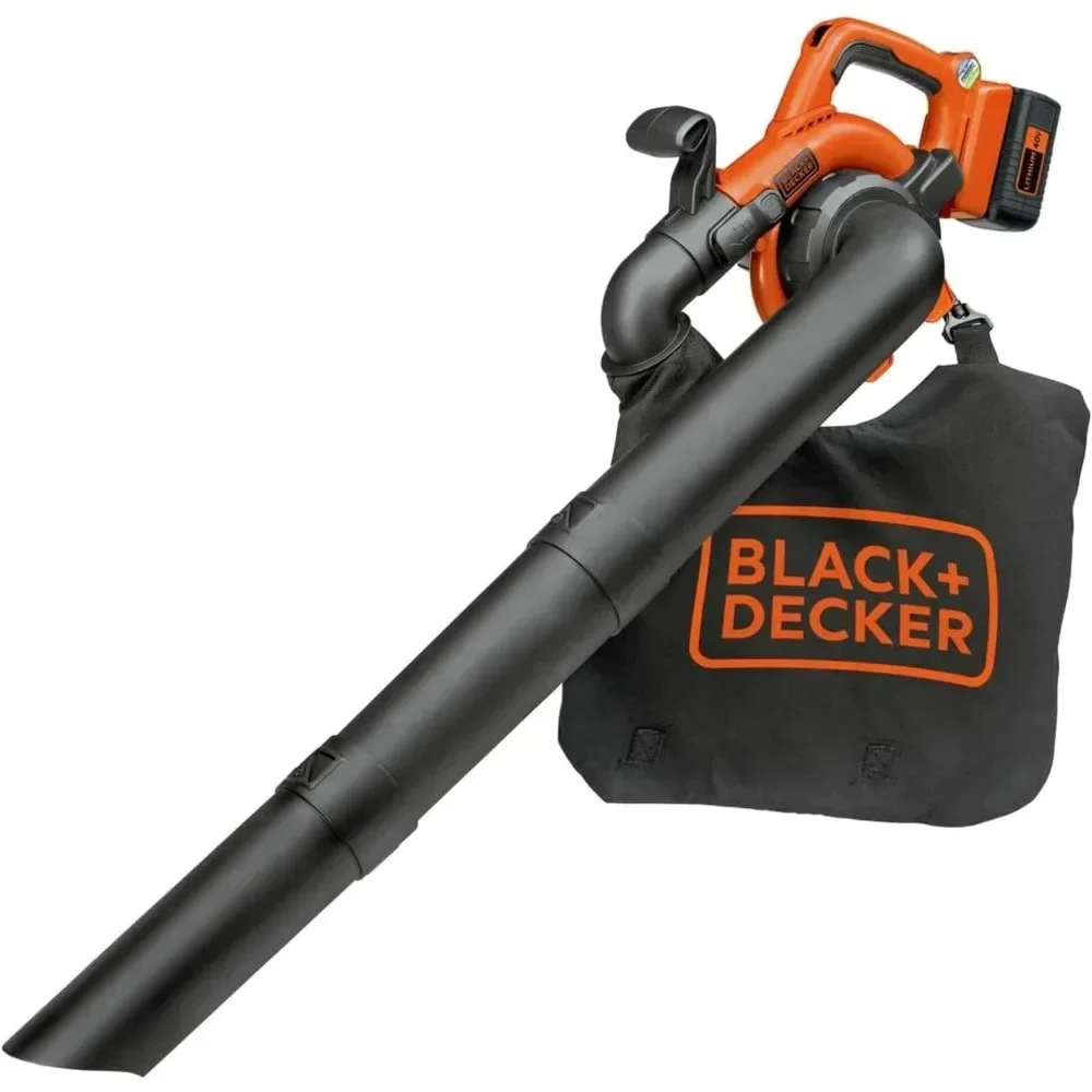 

40V Cordless Leaf Blower Kit, 120 mph Air Speed, 6-Speed Dial, Built-In Scraper, With Collection Bag, Battery NEW