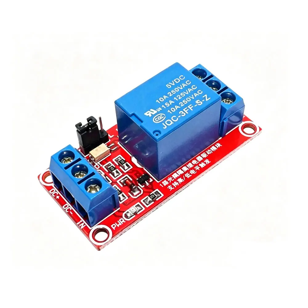 Moduł przekaźnikowy 2 szt., 1 kanał, 5V 12V 24V, płytka modułu przekaźnikowego z transoptorem, obsługa wyzwalania stanem wysokim i niskim, dla Arduino.