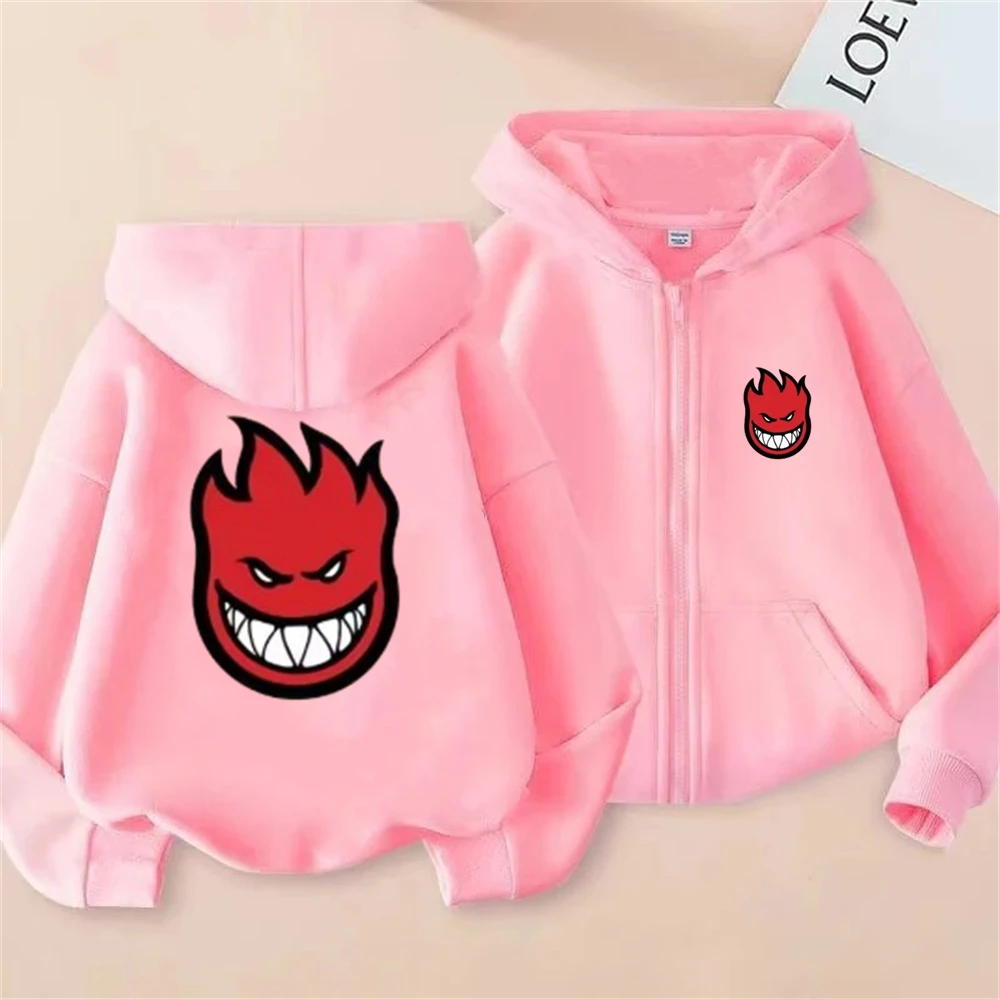 Boys Clothing Zipper style Hoodie Ripper Spitfire Zombie Wheels Children tops Sweatshirt Children Suitable age 3-12 Girls coat