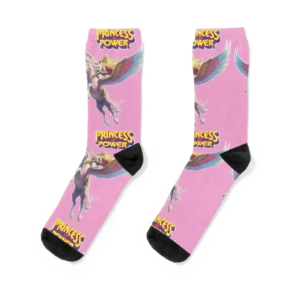 

Retro Princess of Power SHE RA on Swift Wind Vintage style art print Socks designer brand shoes Climbing Socks For Girls Men's