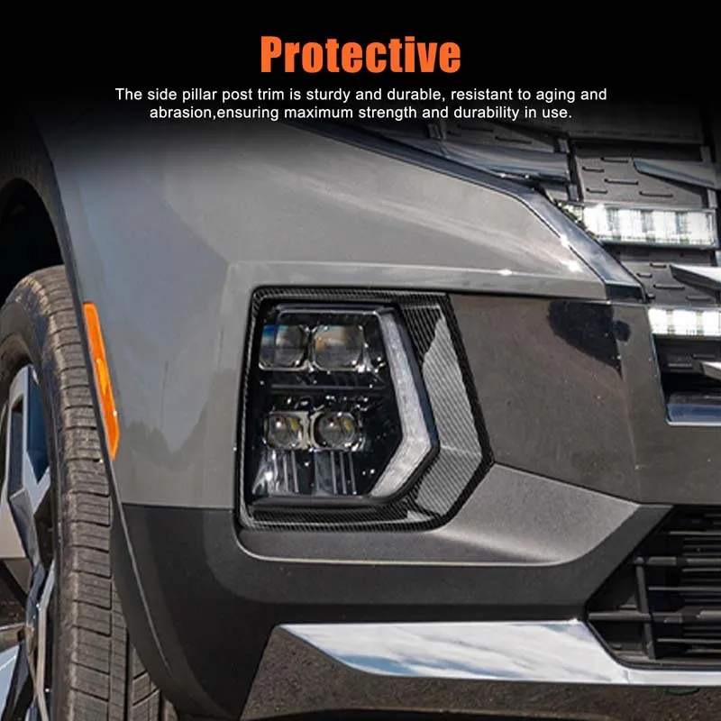 

ABS Car Front Fog Lights Trim Frame Decoration Protective Sticker For Hyundai Santa Cruz 2022-2025 Car Accessories