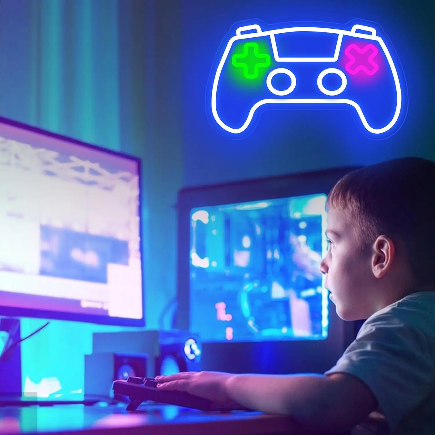 Gaming Leucht reklame für Gamer Zimmer Wand dekoration für Schlafzimmer Spielzimmer Dekor, Spiel LED Zeichen für Mann Höhle Wand dekoration oder Gamer Geschenk