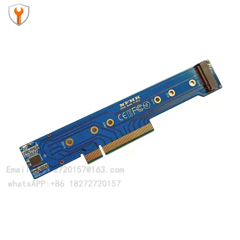 1U chassis with PCIe 3.0 4.0 x8 to 2 NVMe M.2 NGFF SSD split card adapter card