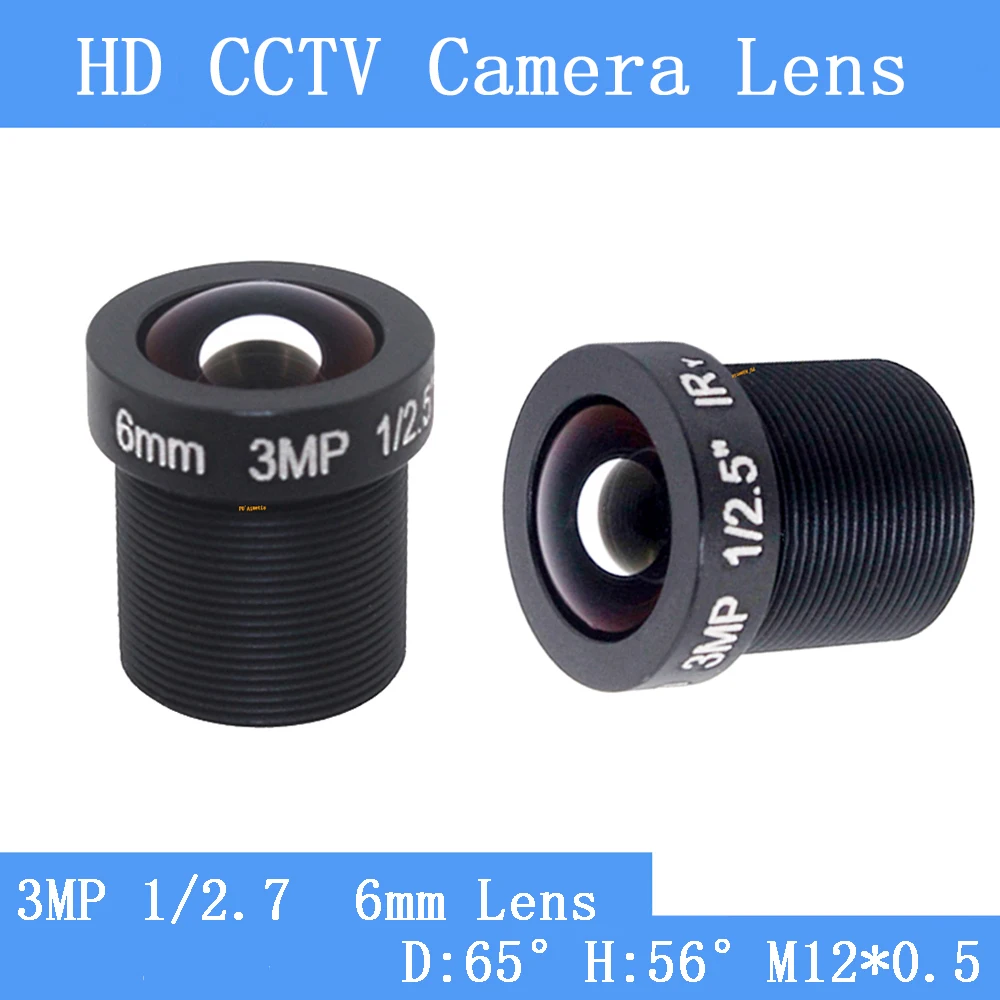 3MP HD Low distortion 6mm Lens M12 CCTV Lens for Full HD MTV Mount Security Surveillance IP CCTV Camera M12*0.5