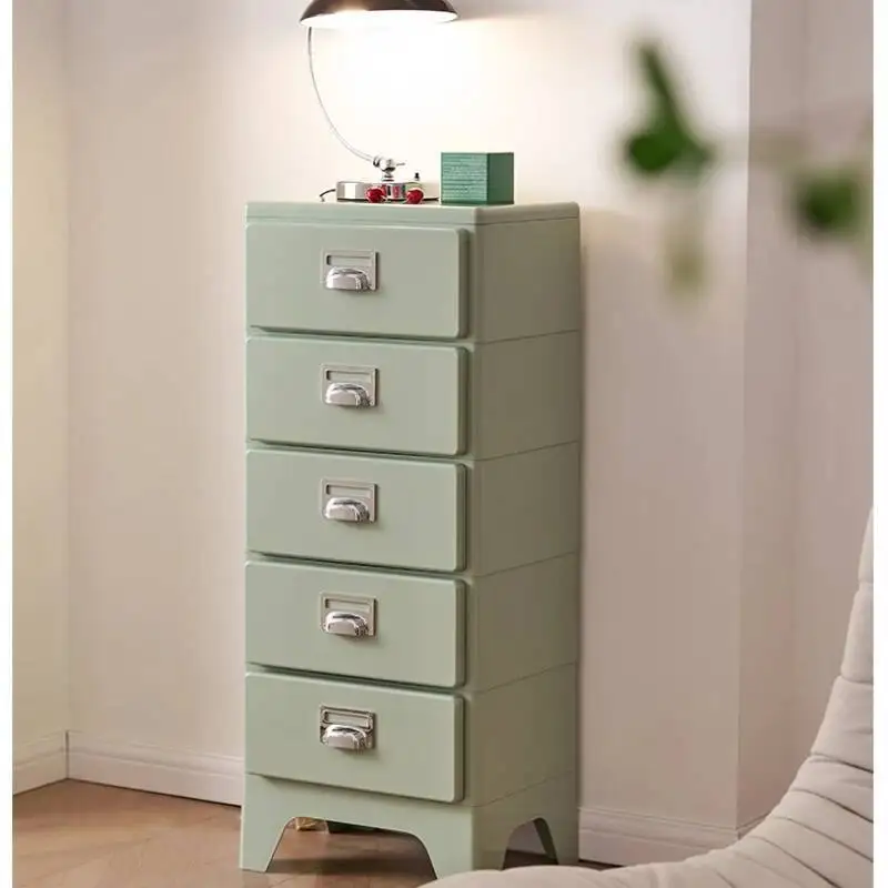 اليابانية الرجعية ثلاثة دلو خزانة غرفة نوم السرير الجدول أريكة خزانة جانبية Ins مقبض درج خزانة خزائن التخزين #6