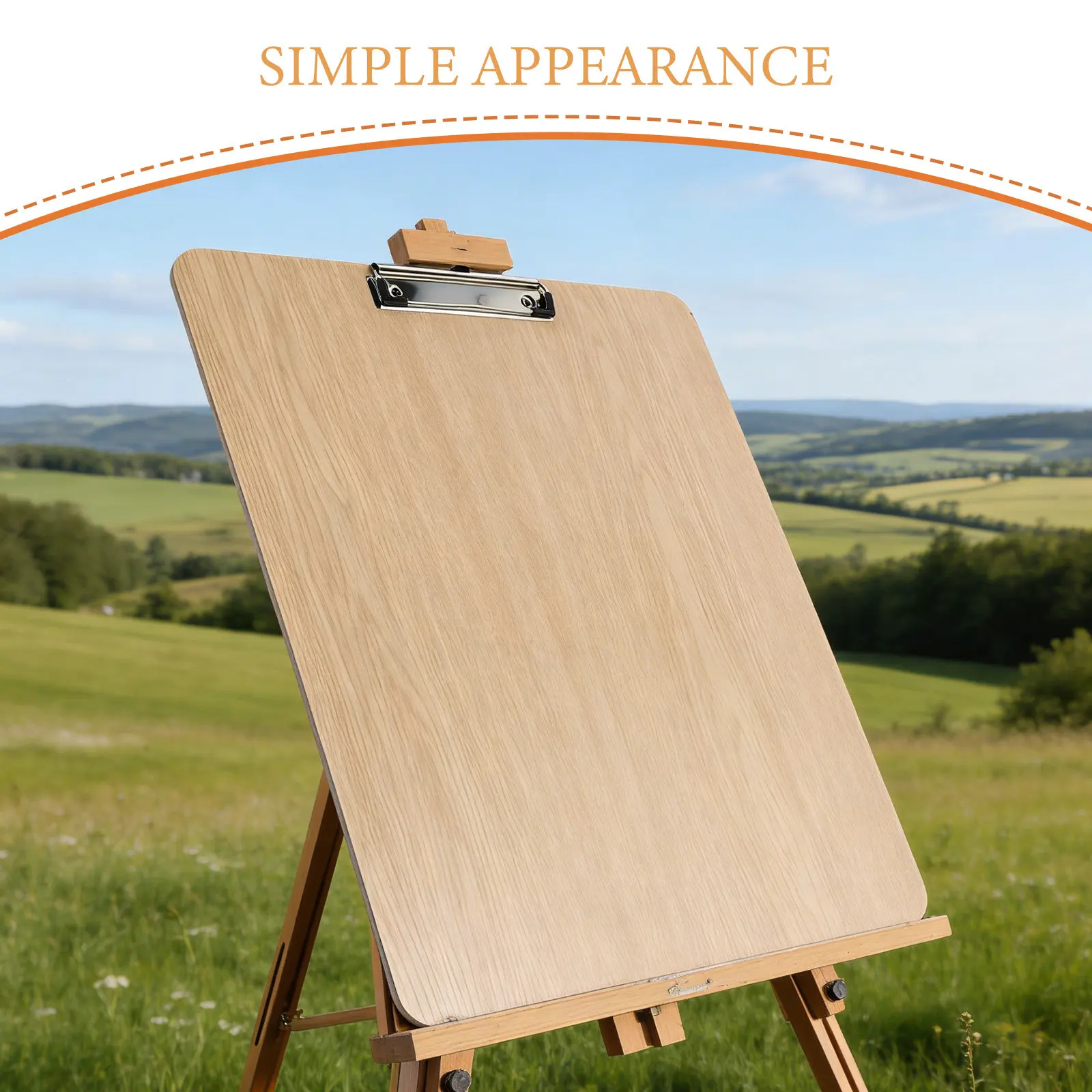 

A3 Drawing Board Clip Vertical Wood Sketching Board Outdoor Painting Portable Art Clipboard for Students Beginners