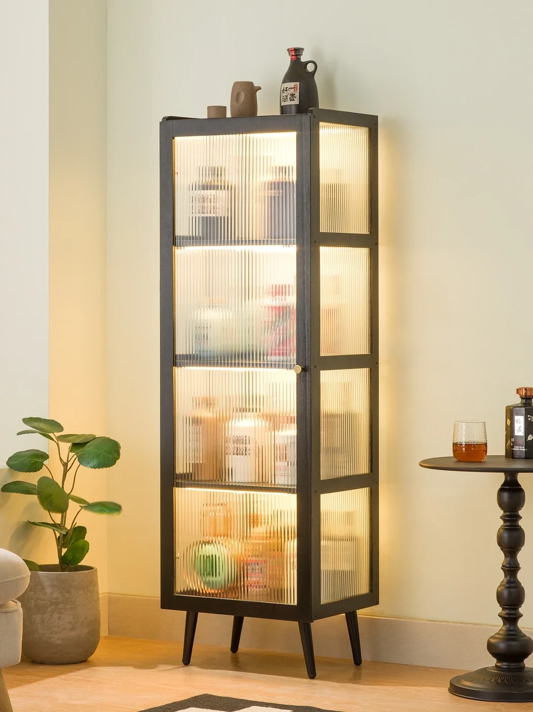 

Wine Cabinet Living Room Storage Kitchen Storage Rack Tea Side Cabinet Wall Household Sundries Storage Sideboard Cabinet