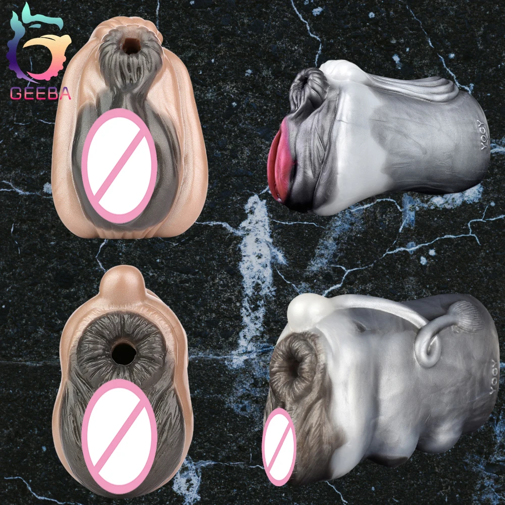 

GEEBA Fantasy Masturbator For Men Silicone Animal Pussy Male Stroker Dual Hole Penis Onahole Lifelike Vagina Adult Sex Toy 18+