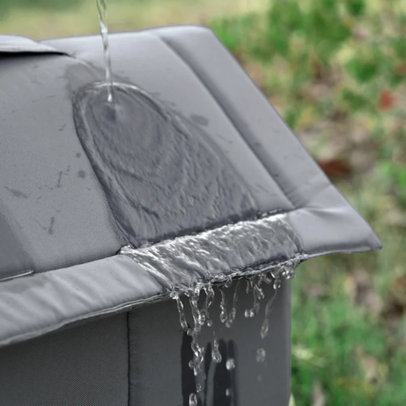 Faltbares, wasserdichtes Katzenhaus für alle Jahreszeiten, warm im Winter, kühl im Sommer, Tierunterkunft für den Innen- und Außenbereich. – Detail 6
