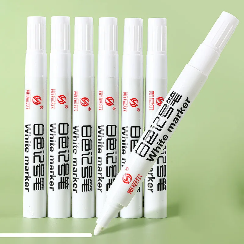 Add To Wish List Permanent Marker Head Large Marker Thick White Oil-based Glass Metal Waterproof and Non Fading Paint Marker Pen