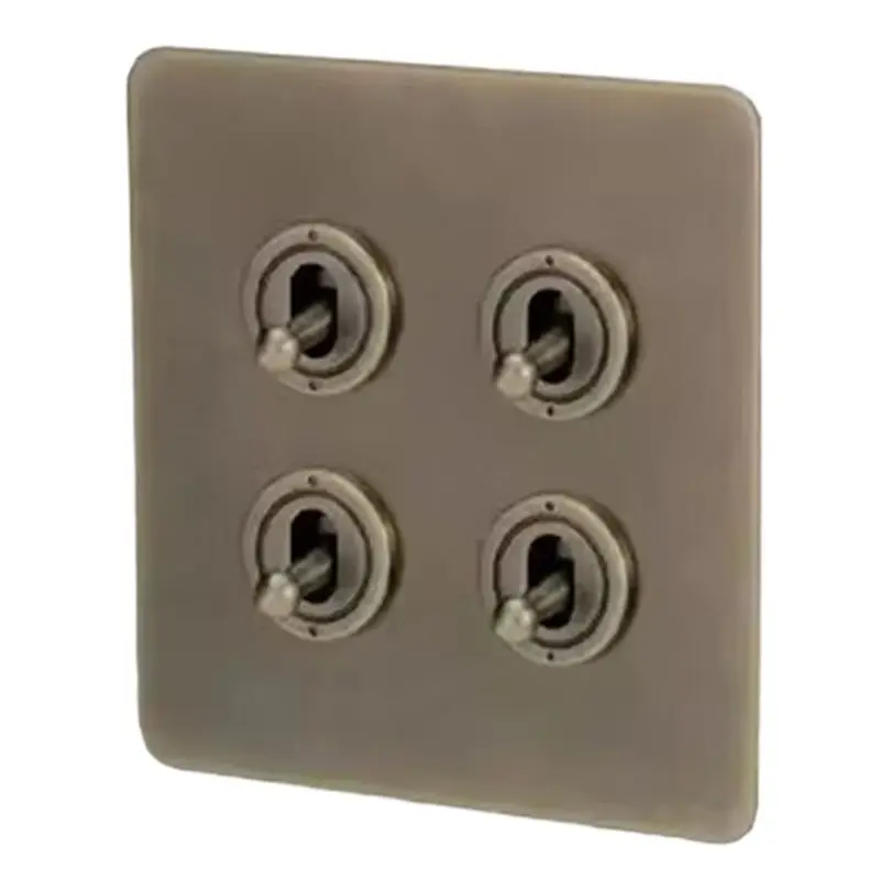 

A98E-220V Toggle Switch Vintage Bronze Sockets And Switches Wall Light Switches Dimmer Switch Wall Outlet Plate