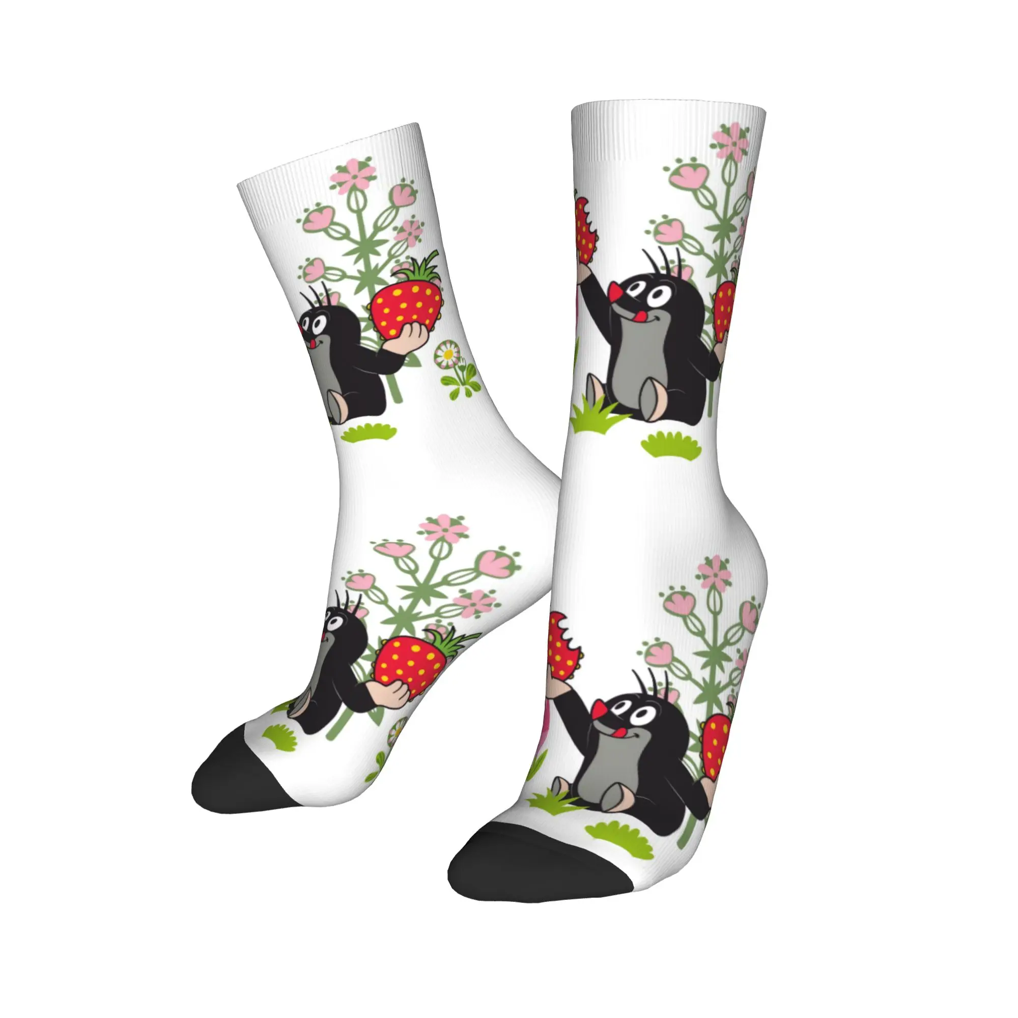 

Забавные носки с принтом Кавайный Кртек (Крольчиха) для мужчин и женщин, эластичные, летние, осенние, зимние, мультяшные, с изображением маленького Малуверфа, укороченные носки