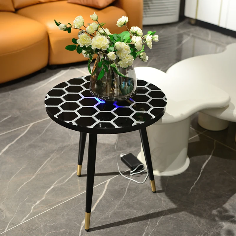 Modern touch-sensitive luminescent table Bar Entertainment Music Restaurant Luminescent river table with commercial end table