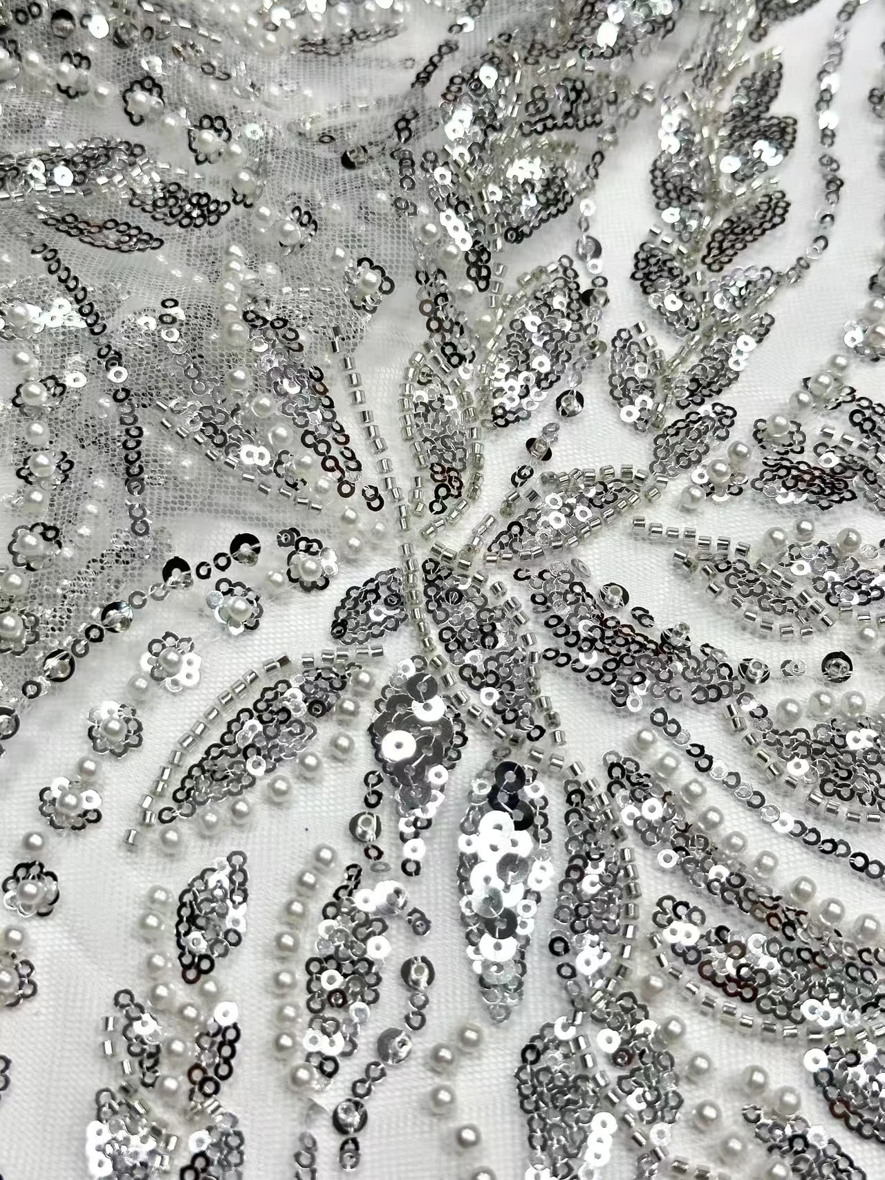 Afrykańska koronka z koralikami, cekinami, francuska siatka koronkowa, wysokiej jakości luksusowa tkanina do szycia DIY dla kobiet, suknie ślubne SZ1683