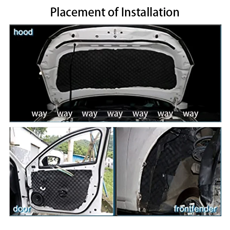 200*50cm 20/25/30mm Car Sound Mat Proofing Deadener Heat Noise Insulation Deadening Mat Hood Closed Cell Foam Accessories