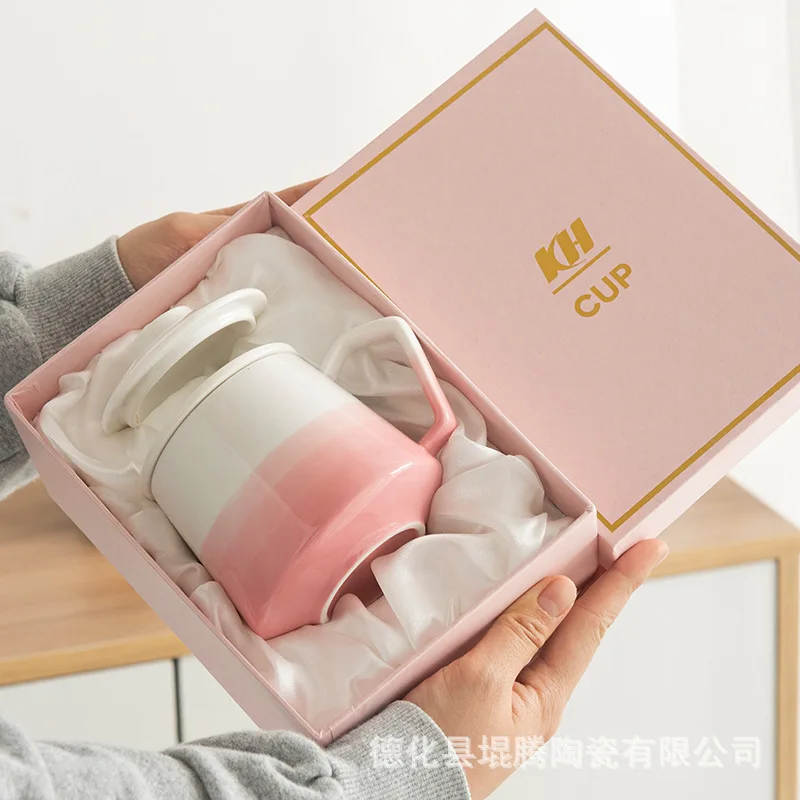 New Ceramic Mug Creative Office Separation Filter Cup Tea Set Gift