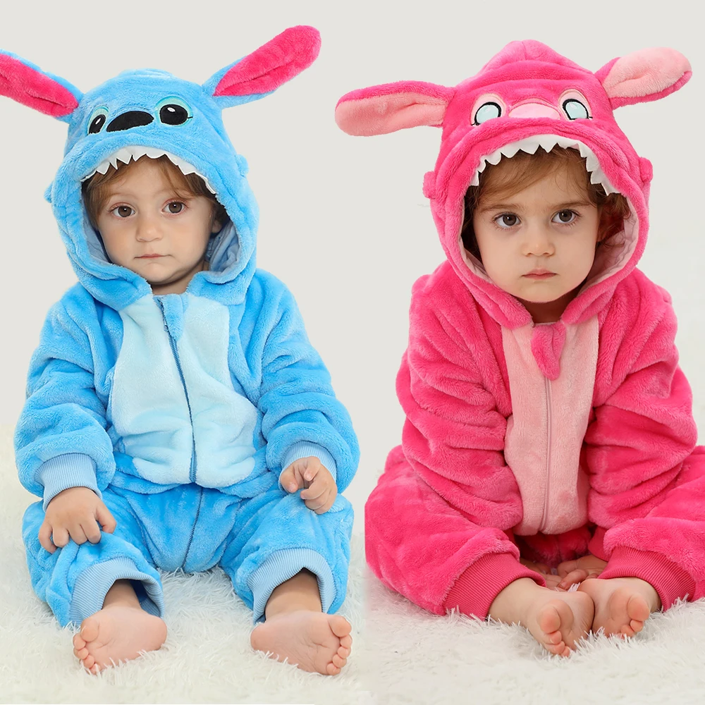 Tute per bambini Ragazzi Ragazze Pigiama con cappuccio in flanella Pigiama per bambini Tute intere per bambini Costumi cosplay di Halloween per bambini