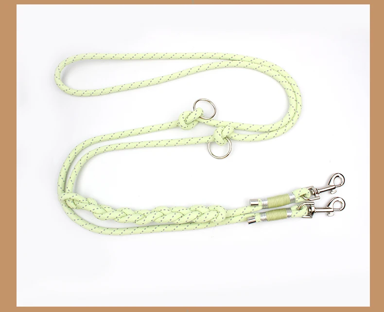 Haustier-Hundeleinen, verstellbar, freie Hände, Seil, für den Außenbereich, reflektierendes Nylon, zum Gehen, für Hunde, Laufen, Reisen, für kleine und mittelgroße Hunde – Detail 7